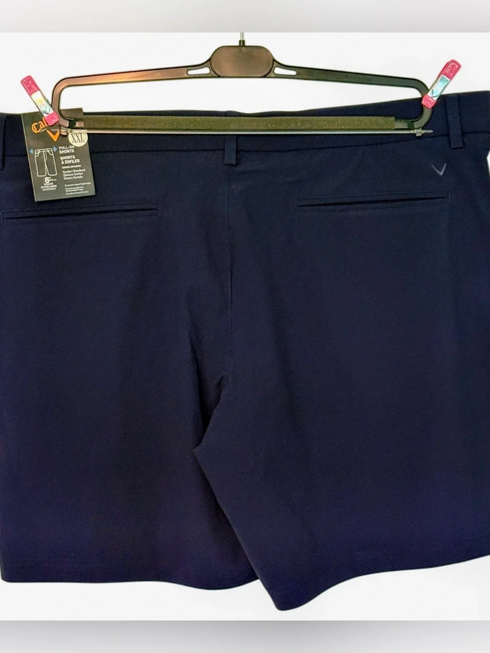 NWT Men’s XXL Callaway Pull-On Golf Shorts Navy 8” inseam Brand New